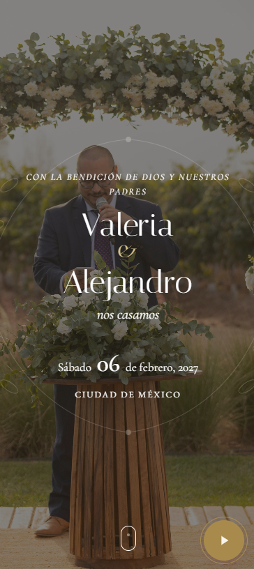 Minimalista Dorado Boda